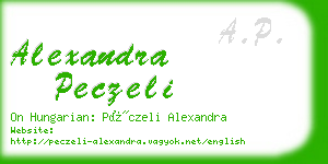 alexandra peczeli business card